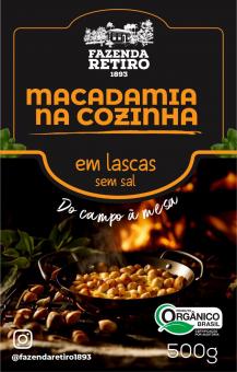 Macadamia Na Cozinha (Lascas) - 500 g. Sem Sal - Código 31